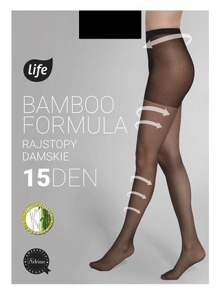 Life Rajstopy damskie Bambus Formuła 15 Den Rozm.4 Nero