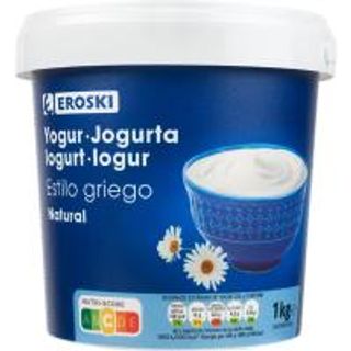 Yogur Griego Natural 10%Mat Grasa Eroski, Tarrina 1 Kg. (24454118)