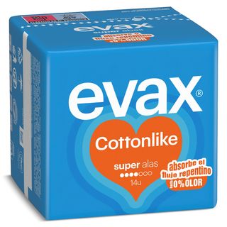 Compresas Super Con Alas Evax 14 Unidades
