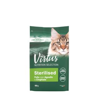 Virtus cat nutrition selection sterilised pollo agnello e cinghiale 450g
