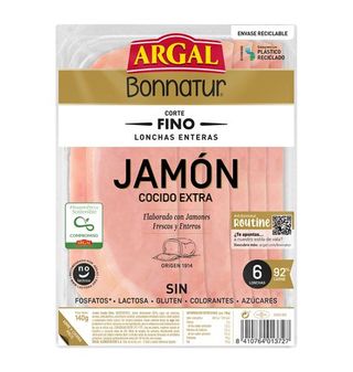 Jamón Cocido Argal Bonnatur Finas Lonchas 130 G