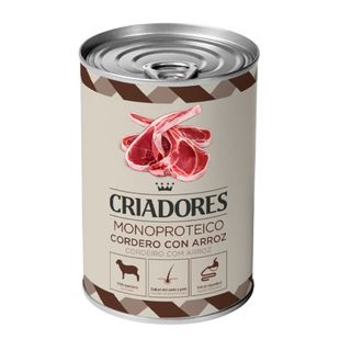 Criadores Monoproteico Cordero Y Arroz Lata Para Perros 0.4Kg
