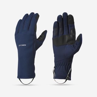 Guantes Térmicos De Montaña Y Trekking Táctiles Adulto Forclaz Mt500 L Azul