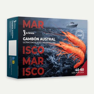 Gambón Austral Nº2 Premium Caja 2 Kg. (42/60 Piezas)