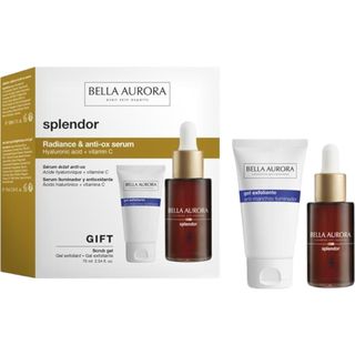 Bella Aurora zestaw: Splendor Vitamin C & Hyaluronic Acid Serum 30ml + Scrub-gel 30ml