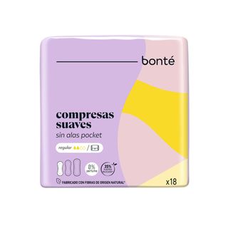 Compresas Suaves Sin Alas Plegada Normal Bonté 18Uds (299129)