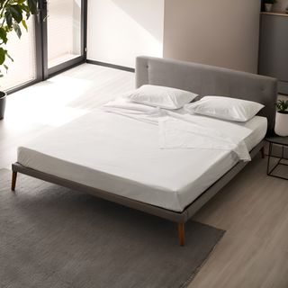 Lenzuolo piano matrimoniale - bianco cotone percalle