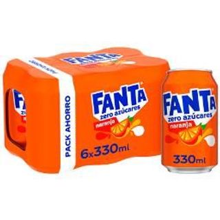 Refresco De Naranja Fanta Zero 33 Cl. Pack 6