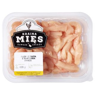 Kraina Mięs Paski z fileta z kurczaka, 400 g