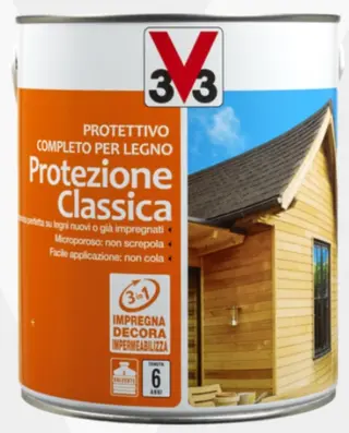 IMPREGNANTE PROTETTIVO PER LEGNO BASE SOLVENTE CASTAGNO SCURO V33 750 ML