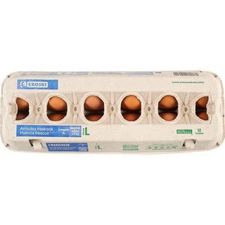 Huevo Fresco Suelo L Eroski Cartón 12 Uds. (25540311)