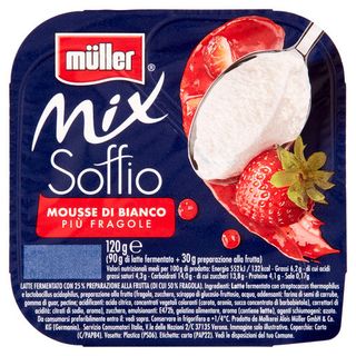 müller Mix Soffio Mousse di Bianco Più Fragole 120 g - 42333821