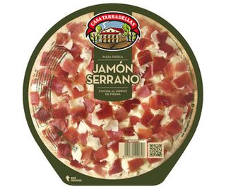 Pizza Jamón Serrano Al Horno de Piedra Casa Tarradellas 390 G.