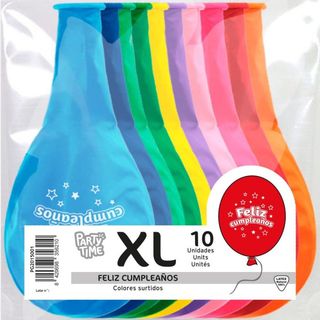 10 Globos 30,5Cm Feliz Cumplea