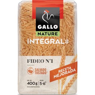 Pasta Fideo Integral, Paquete 400 G