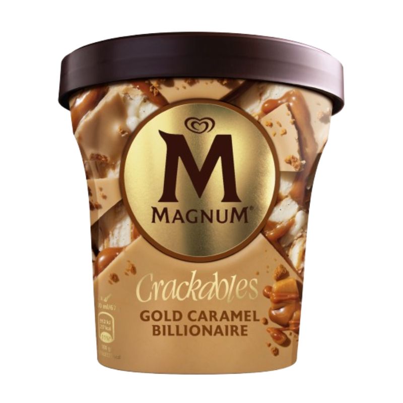 Magnum Gelado Double Gold Caramel Billionaire Copo 440ml