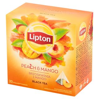 Lipton - Herbata czarna o smaku brzoskwini i mango - 20 torebek