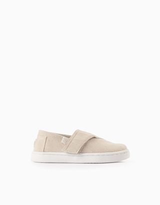 Alpergatas de Lona para Bebé Menino - Tamanho 20 BEGE