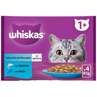 Comida Gato Pescado Whiskas 4X85G