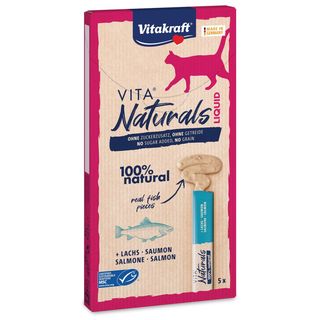Vitakraft vita naturals cat snack liquido 5x15g salmone