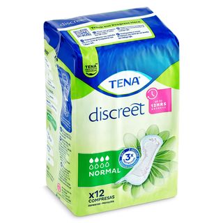 Compresas De Incontinencia Normal Tena Bolsa 12 Unidades