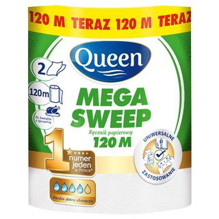 Queen Mega Sweep ręcznik papierowy kuchenny 120 m, 1 szt.