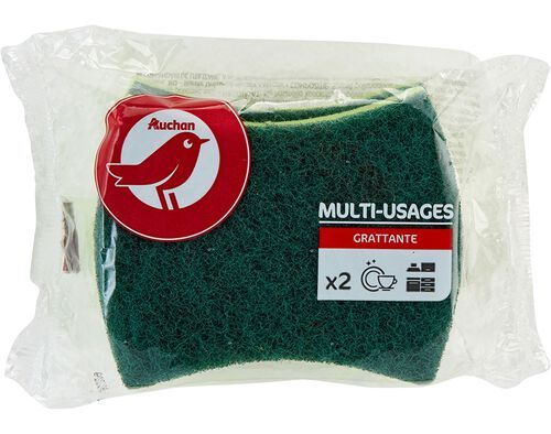 ESPONJA AUCHAN COM FIBRA VERDE 2UN