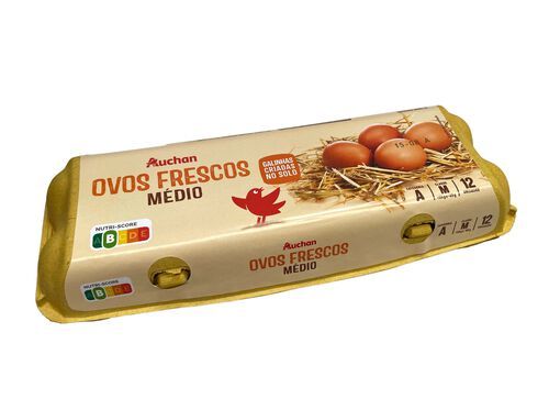OVOS GALINHAS SOLO AUCHAN : CLASSE M 1 DÚZIA