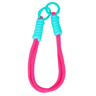 Pulsera Cordón Rosa con Anillas