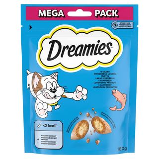 Dreamies Karma uzupełniająca dla dorosłych kotów i kociąt o smaku wybornego łososia 180 g