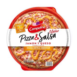 CAMPOFRÍO Pizza Jamón/Queso Salsa Mozzarella, 360G