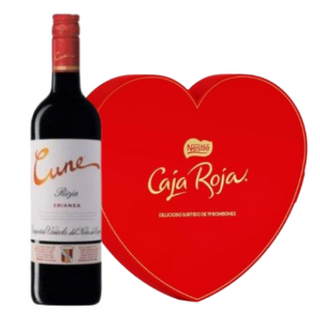 Pack vino cune + bombon Nestlé