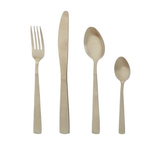 Servizio 24 posate in acciaio inox champagne - Tamara