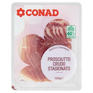 CONAD Freschi & Convenienti Prosciutto Crudo Stagionato 100 g - 8003170017702