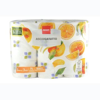PENNY. - Asciugatutto 3 rotoli 3 veli 75 strappi