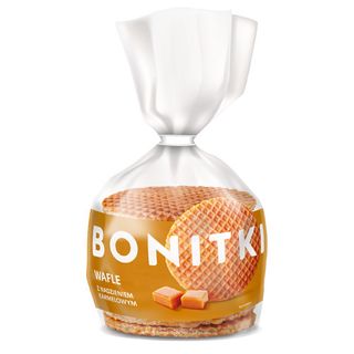 Bonitki Wafle z nadzieniem karmelowym, 400 g