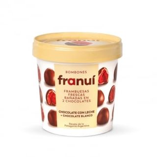 Bombones Helados De Frambuesa Bañada En Chocolate Blanco Y Con Leche Franui Sin Gluten 150 G.