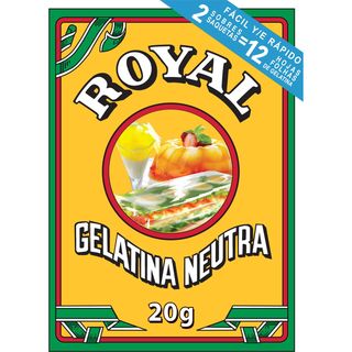 Gelatina Polvo Neutra 2 Sobres, Caja 20 G