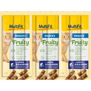 Multifit snack fruity salmone e mirtillo per gatti 8pz