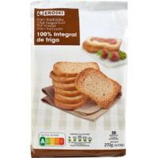 Pan Tostado Integral Eroski, 30 Rebanadas, Paquete 270 G (315333)