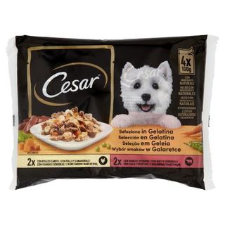 Cesar Cibo Umido Cane In Buste Selezione In Gelatina 4 X 100 G - 754073