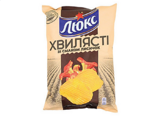 Chipsy ziemniaczane karbowane o smaku kurki oł "Lyuks" 125g