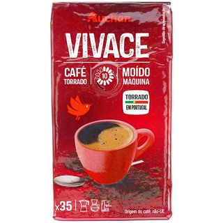 CAFÉ AUCHAN TORRADO VIVACE MOÍDO MÁQUINA INTENSIDADE 10 250G