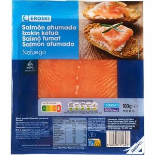 Salmón Ahumado Eroski, Sobre 100 Gr.