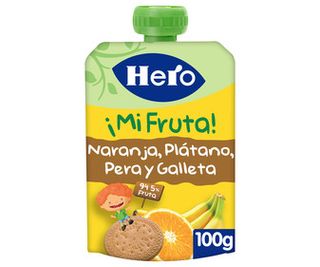 Pouch Naranja Platano Galleta Hero Nanos 100 G