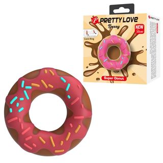 Pierścień erekcyjny z silikonu, kolorowy donut, bez wibracji