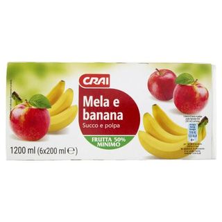 Crai Mela e banana Succo e polpa 6 x 200 ml