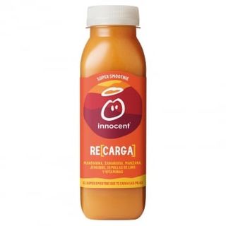 Smoothie Super Recarga De Mandarina, Zanahoria, Manzana, Jengibre, Semillas De Lino Y Vitaminas Innocent Botella 30 Cl.