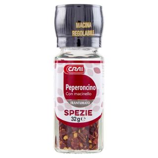 Crai Spezie Peperoncino Frantumato con macinello 32 g