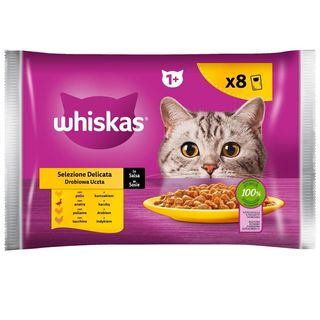 Whiskas Mokra karma dla dorosłych kotów drobiowa uczta w sosie (8 x 85 g) 680 g
